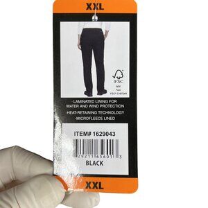 Stormpack NWT Womens XXL Black Pants Fleece Lined Rain Wind Outdoor Hiking Ski